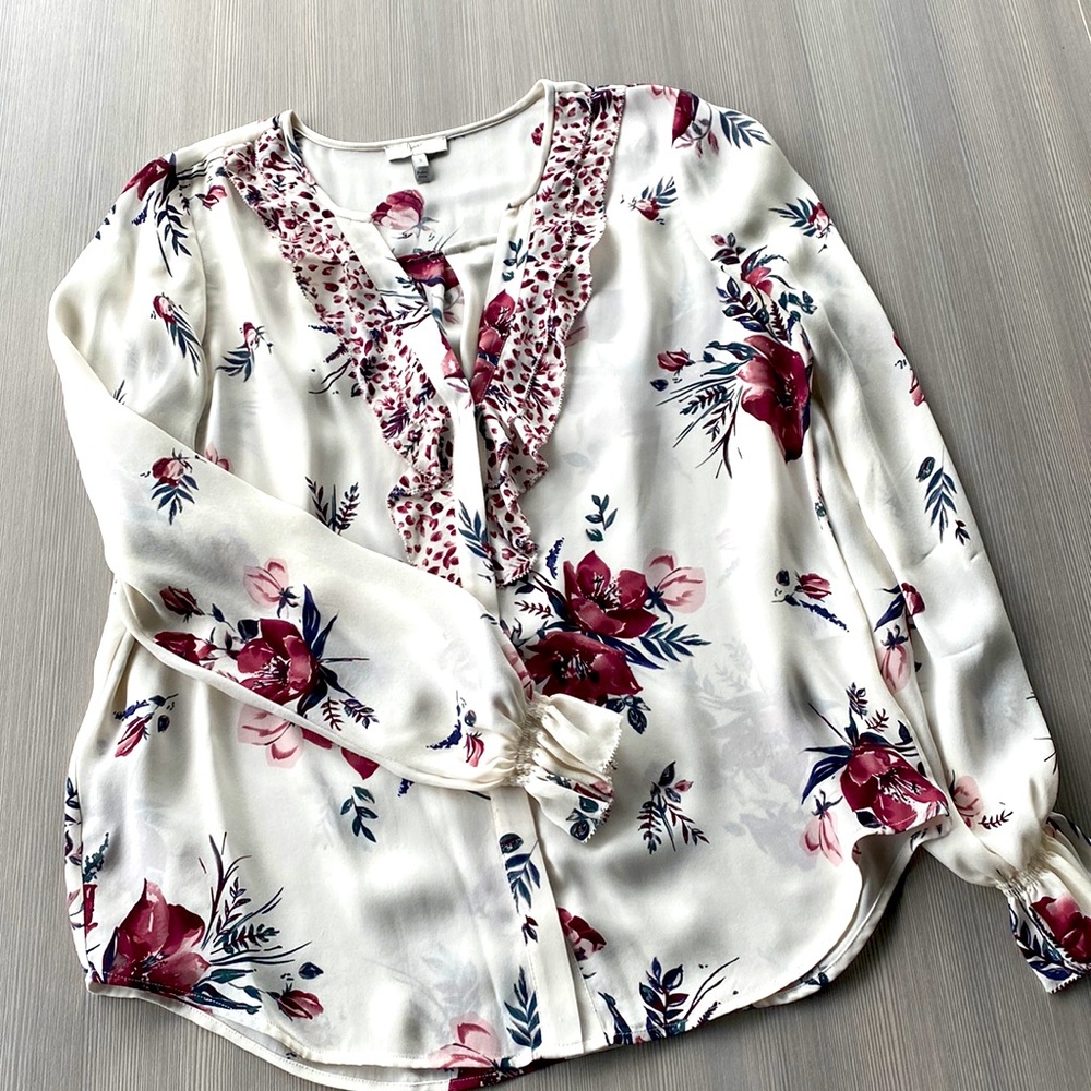 Joie floral long sleeve blouse